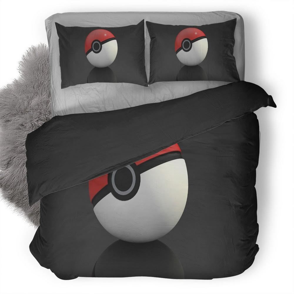 Pokemon Go Pokeball 3D Customized Duvet Cover Bedding Set