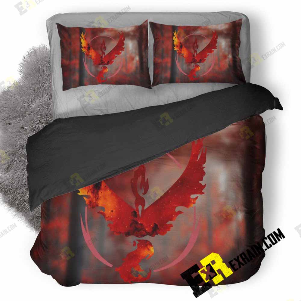 Pokemon Go Team Valor Hd 3D Customized Duvet Cover Bedding Set