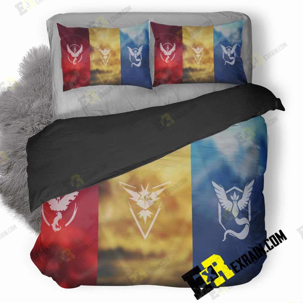 Pokemon Go Teams Lu 3D Customized Duvet Cover Bedding Set