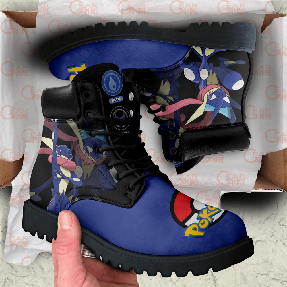 Pokemon Greninja Boots Anime Custom Shoes