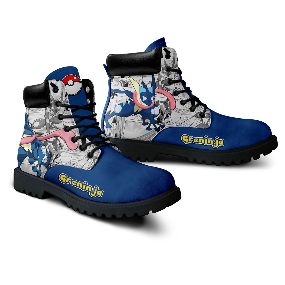 Pokemon Greninja Boots Manga Anime Custom Shoes