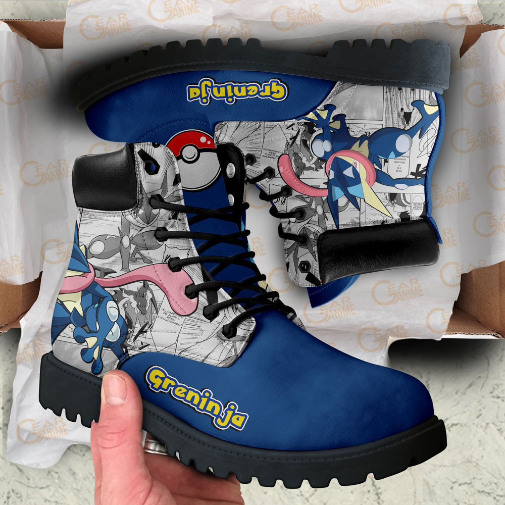 Pokemon Greninja Boots Manga Anime Custom Shoes