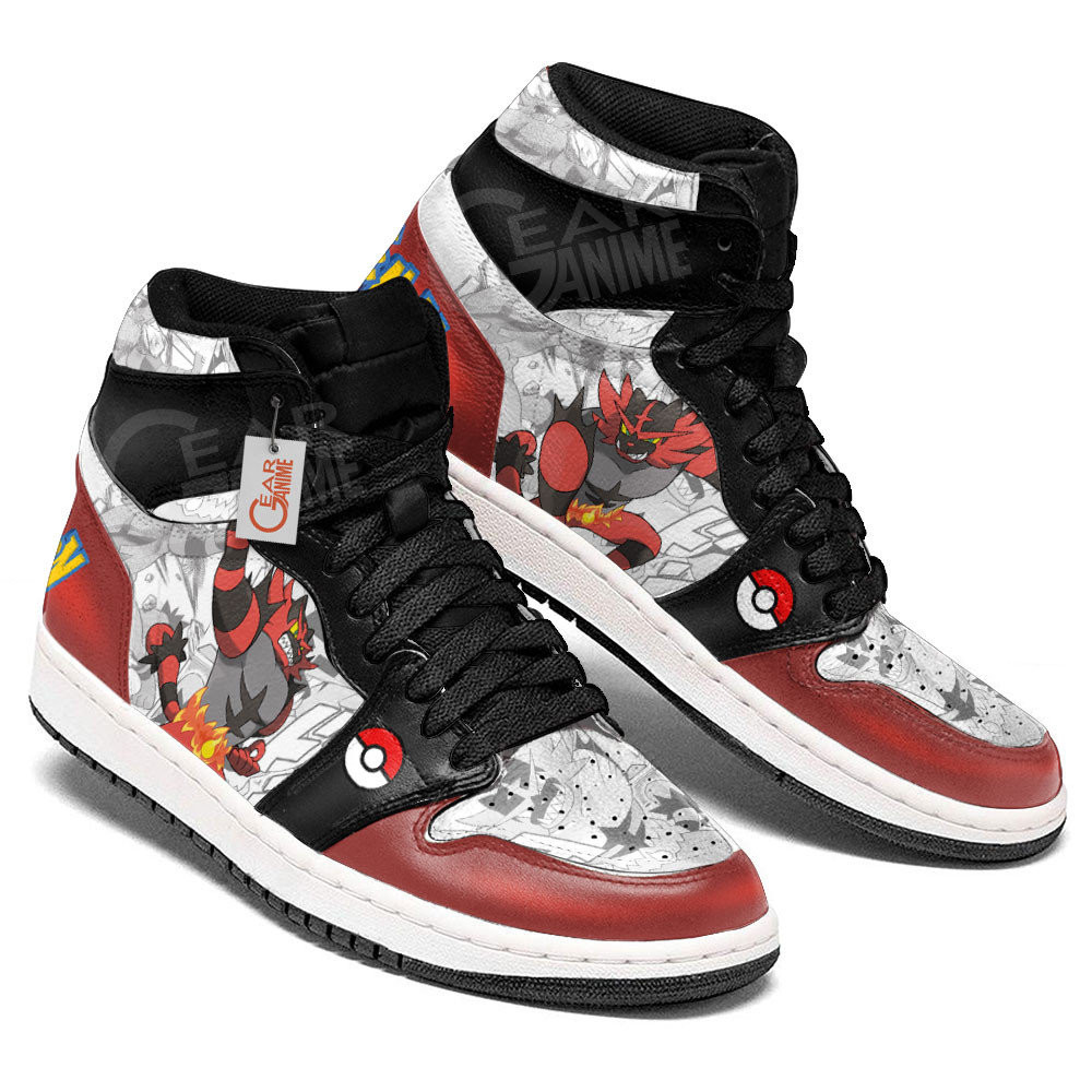 Pokemon Incineroar Manga Anime Shoes, Air Jordan Hightop