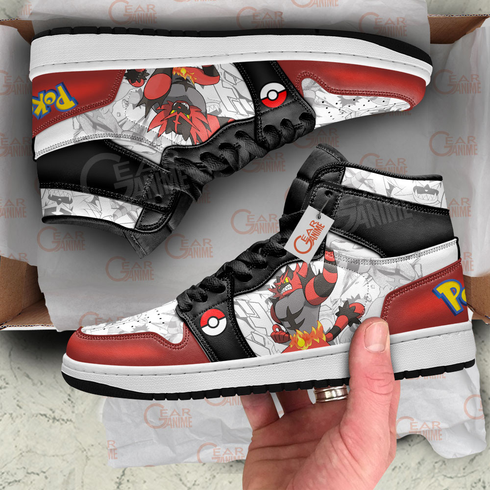 Pokemon Incineroar Manga Anime Shoes, Air Jordan Hightop