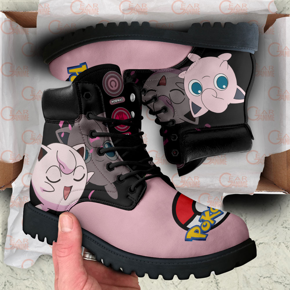 Pokemon Jigglypuff Boots Anime Custom Shoes