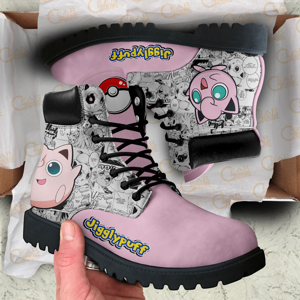 Pokemon Jigglypuff Boots Manga Anime Custom Shoes
