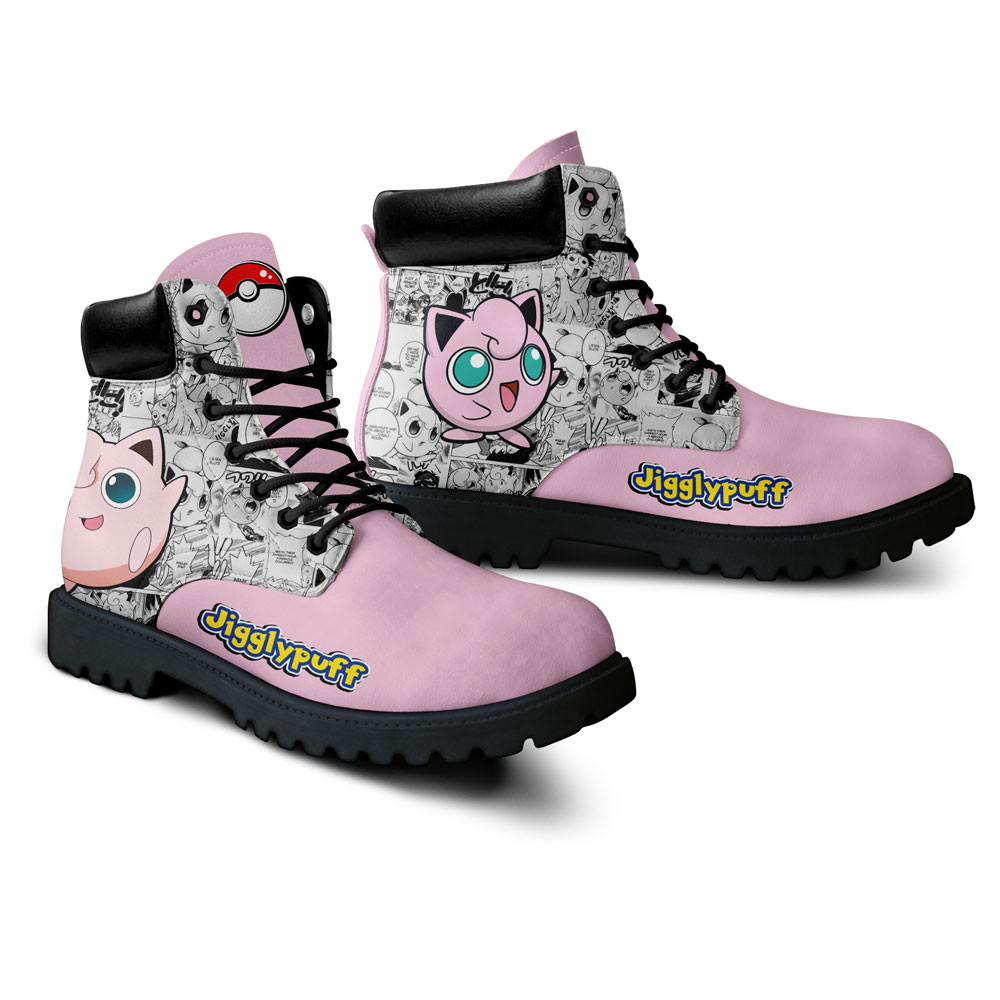 Pokemon Jigglypuff Boots Manga Anime Custom Shoes