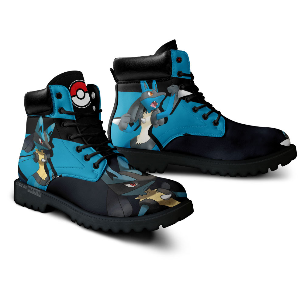 Pokemon Lucario Boots Custom Anime Shoes