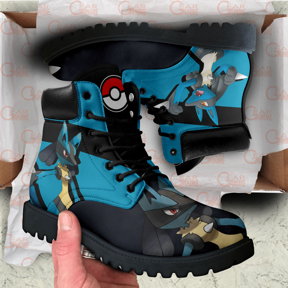 Pokemon Lucario Boots Custom Anime Shoes