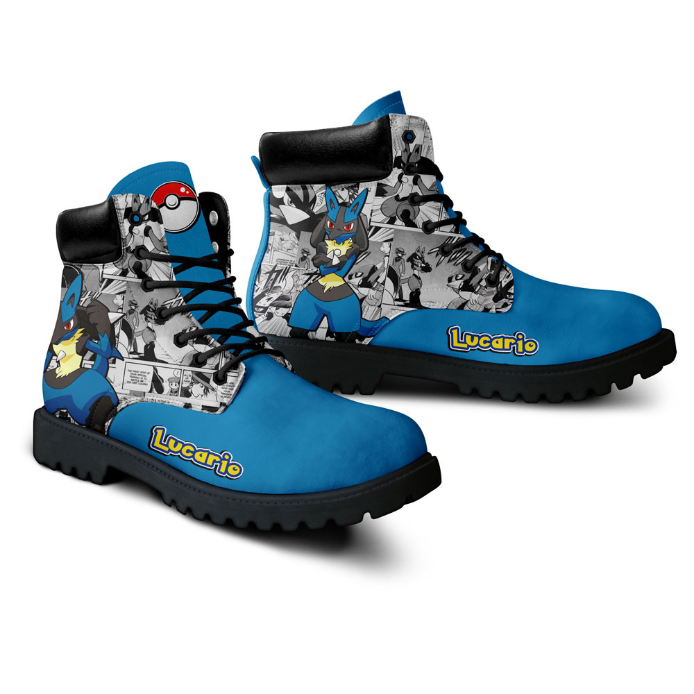 Pokemon Lucario Boots Manga Anime Custom Shoes