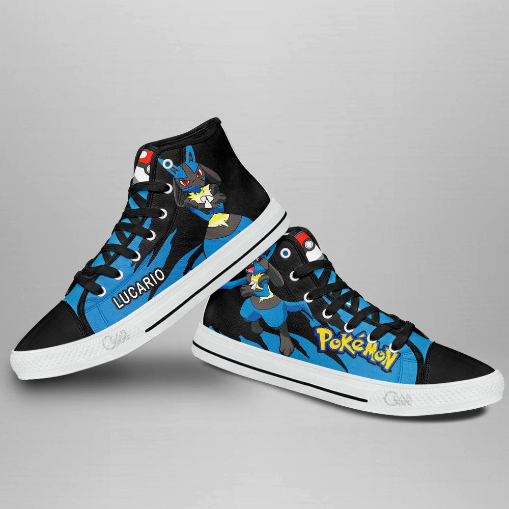 Pokemon Lucario High Top Shoes Custom Anime Sneakers