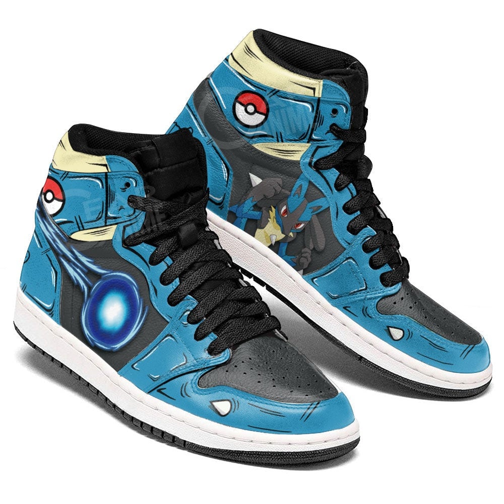 Pokemon Lucario JD1s Sneakers Anime Shoes, Air Jordan Hightop