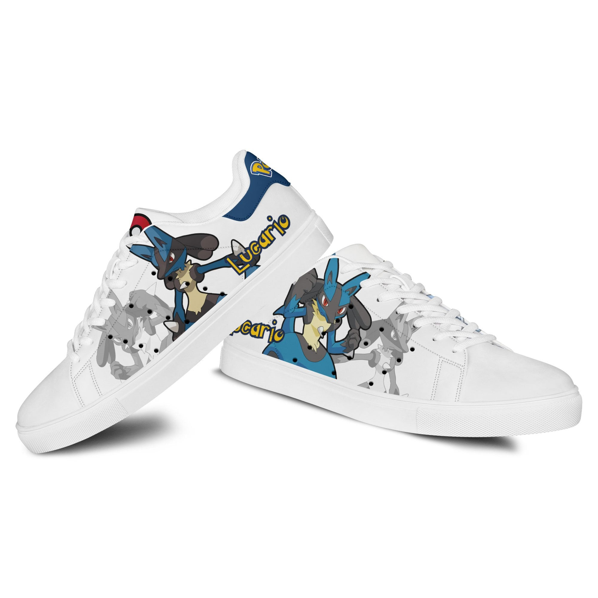 Pokemon Lucario Skate Sneakers Custom Anime Shoes