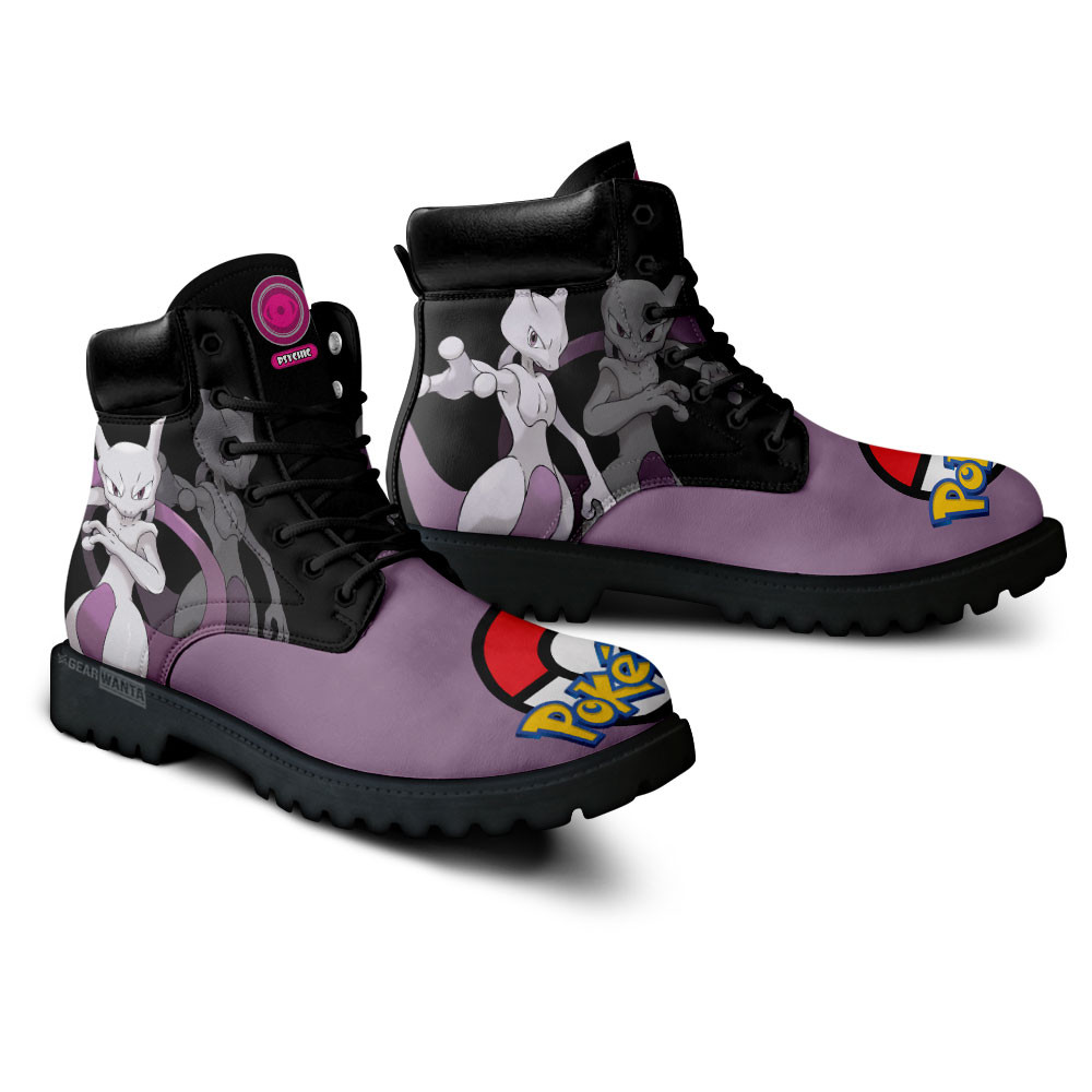 Pokemon Mewtwo Boots Anime Custom Shoes