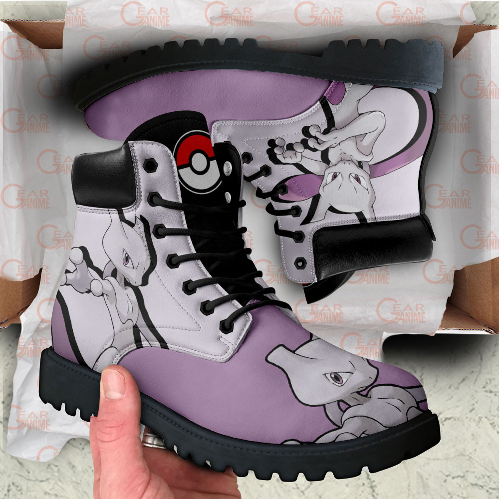 Pokemon Mewtwo Boots Custom Anime Shoes