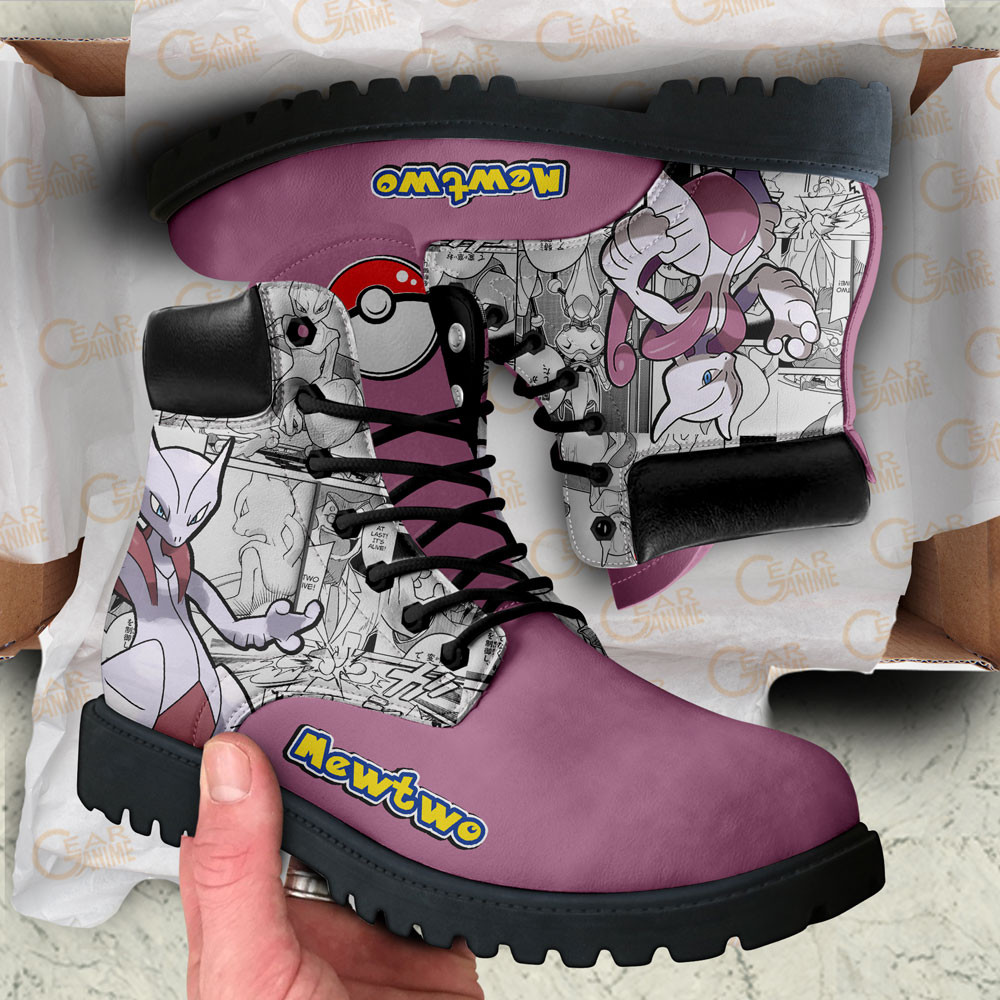 Pokemon Mewtwo Boots Manga Anime Custom Shoes