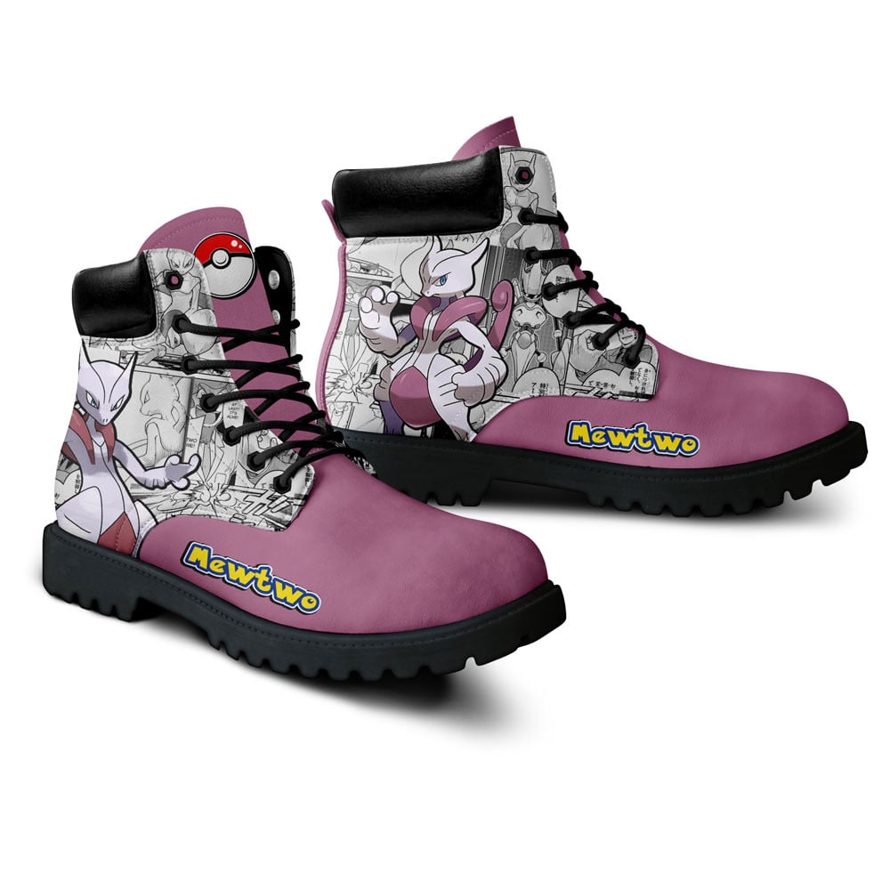 Pokemon Mewtwo Boots Manga Anime Custom Shoes