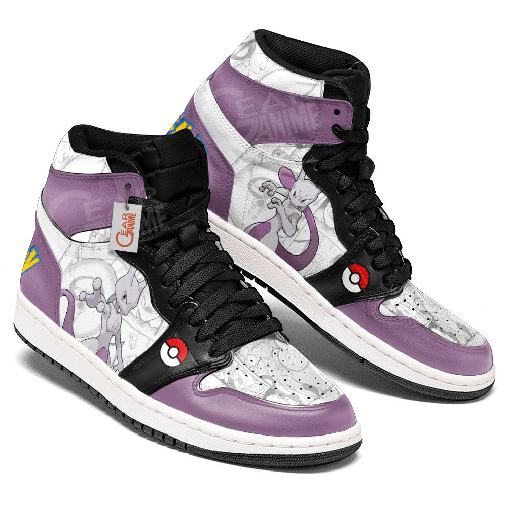 Pokemon Mewtwo Manga Anime Shoes, Air Jordan Hightop