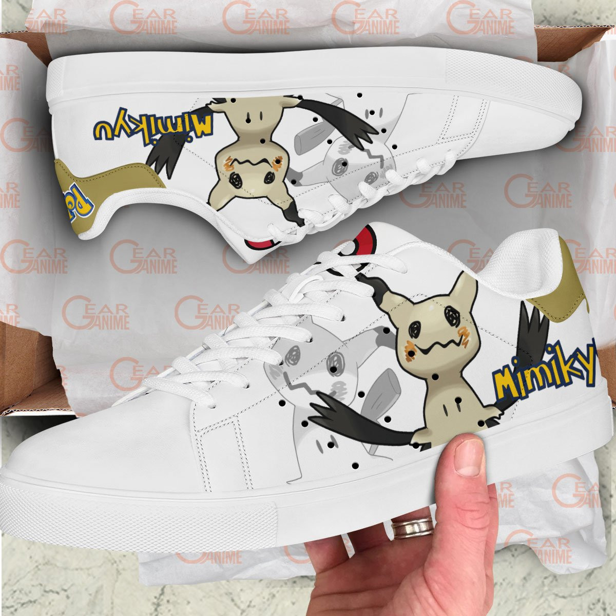 Pokemon Mimikyu Skate Sneakers Custom Anime Shoes