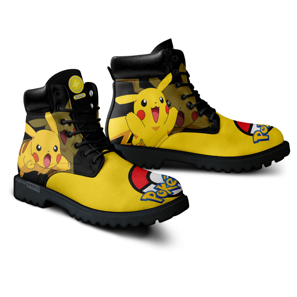 Pokemon Pikachu Boots Anime Custom Shoes
