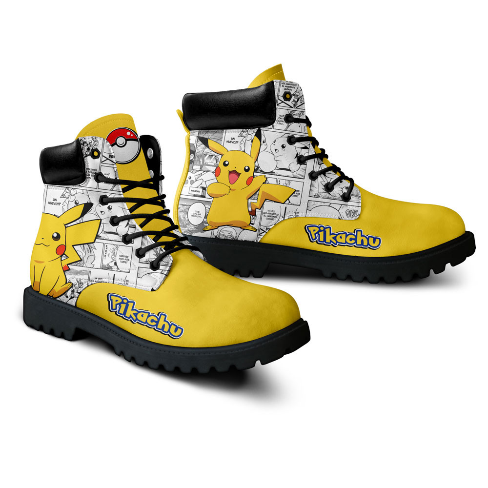Pokemon Pikachu Boots Manga Anime Custom Shoes
