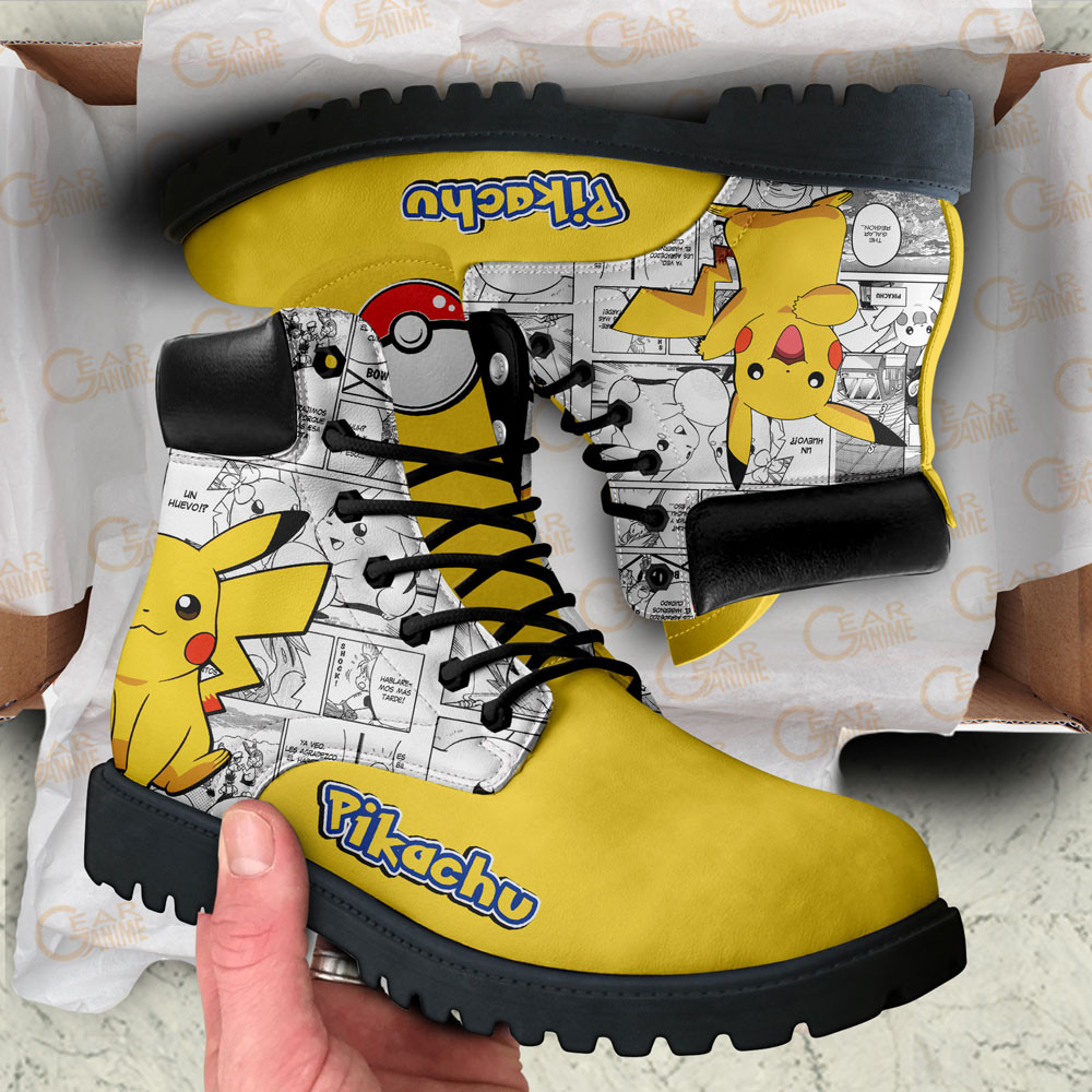 Pokemon Pikachu Boots Manga Anime Custom Shoes