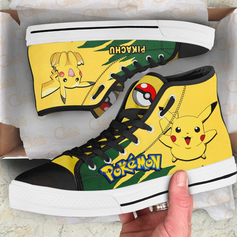 Pokemon Pikachu High Top Shoes Custom Anime Sneakers