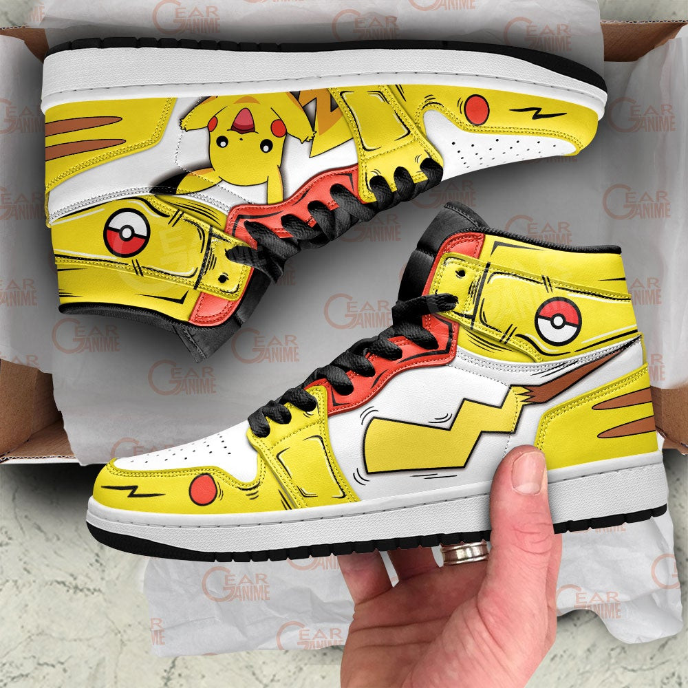 Pokemon Pikachu JD1s Sneakers Anime Shoes, Air Jordan Hightop