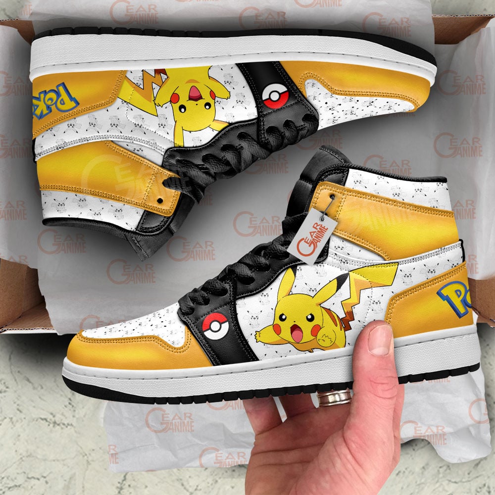 Pokemon Pikachu Manga Anime Shoes, Air Jordan Hightop