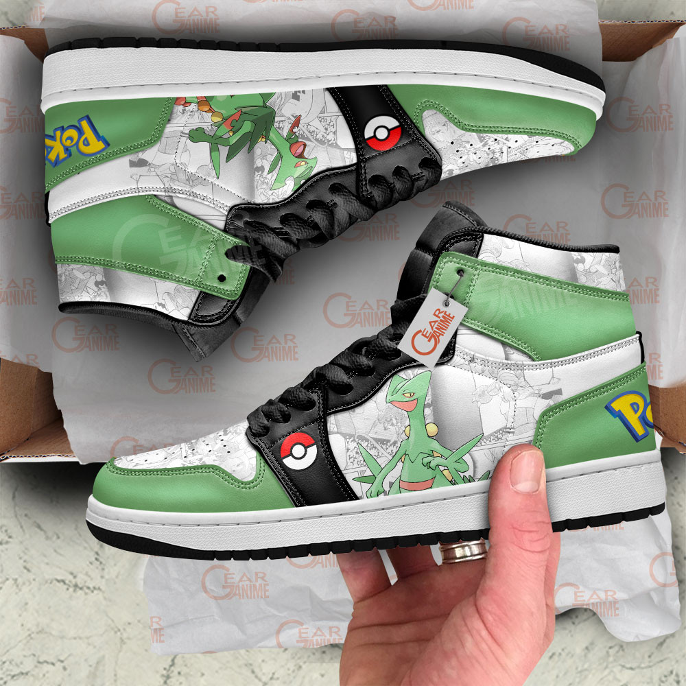Pokemon Sceptile Manga Anime Shoes, Air Jordan Hightop