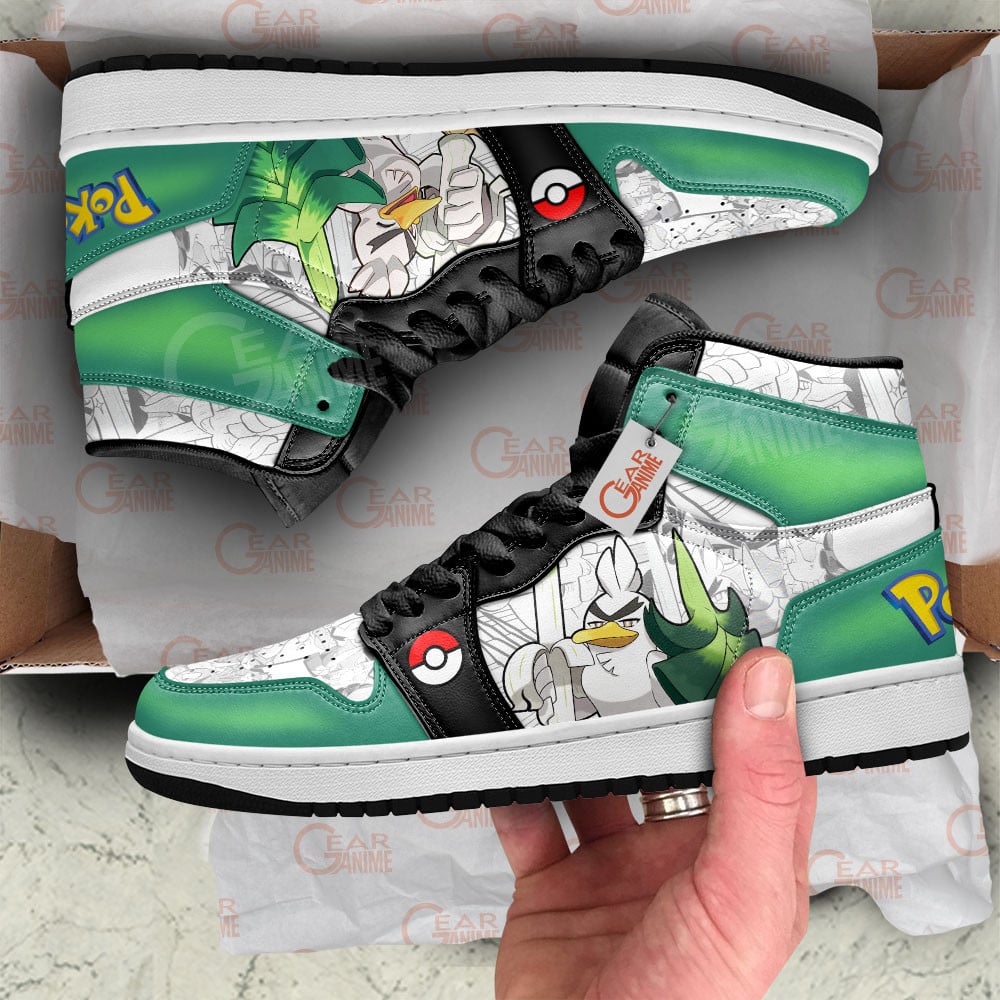 Pokemon Sirfetch’d Manga Anime Shoes, Air Jordan Hightop