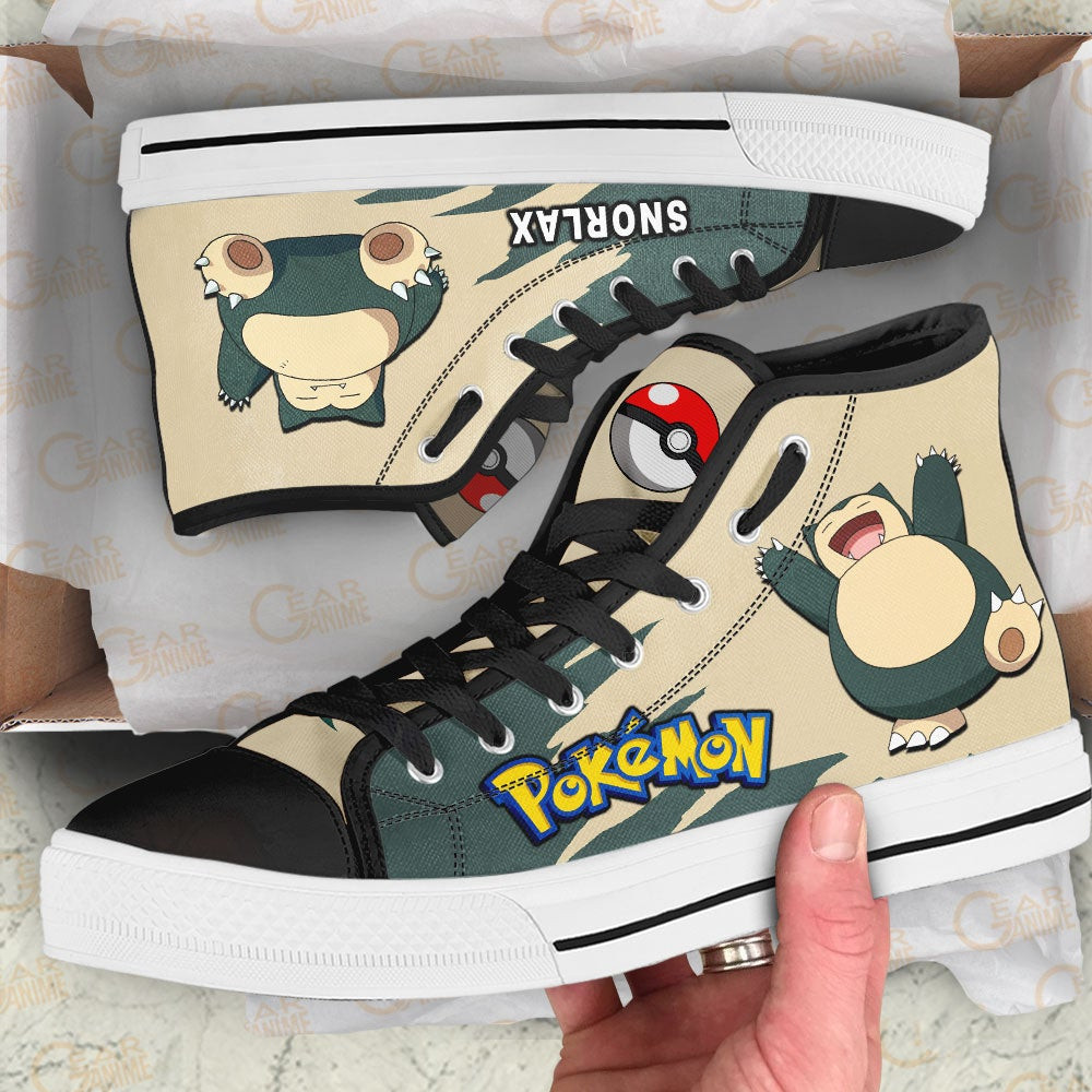 Pokemon Snorlax High Top Shoes Custom Anime Sneakers