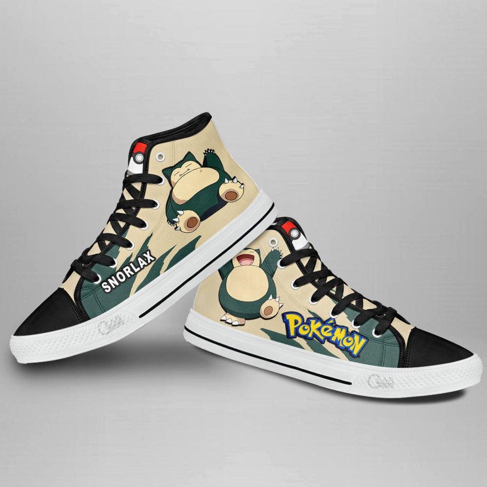 Pokemon Snorlax High Top Shoes Custom Anime Sneakers