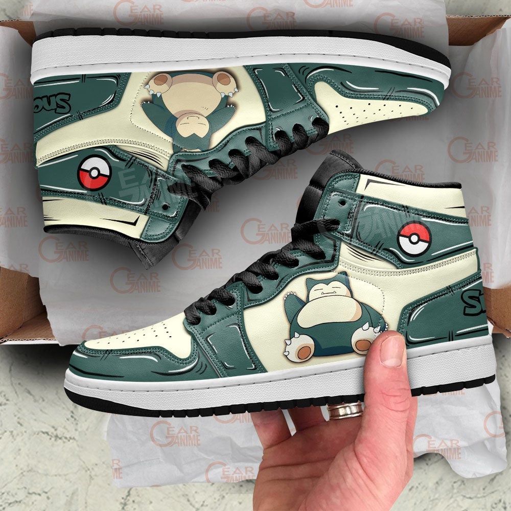 Pokemon Snorlax JD Sneakers For Fans, Air Jordan Hightop