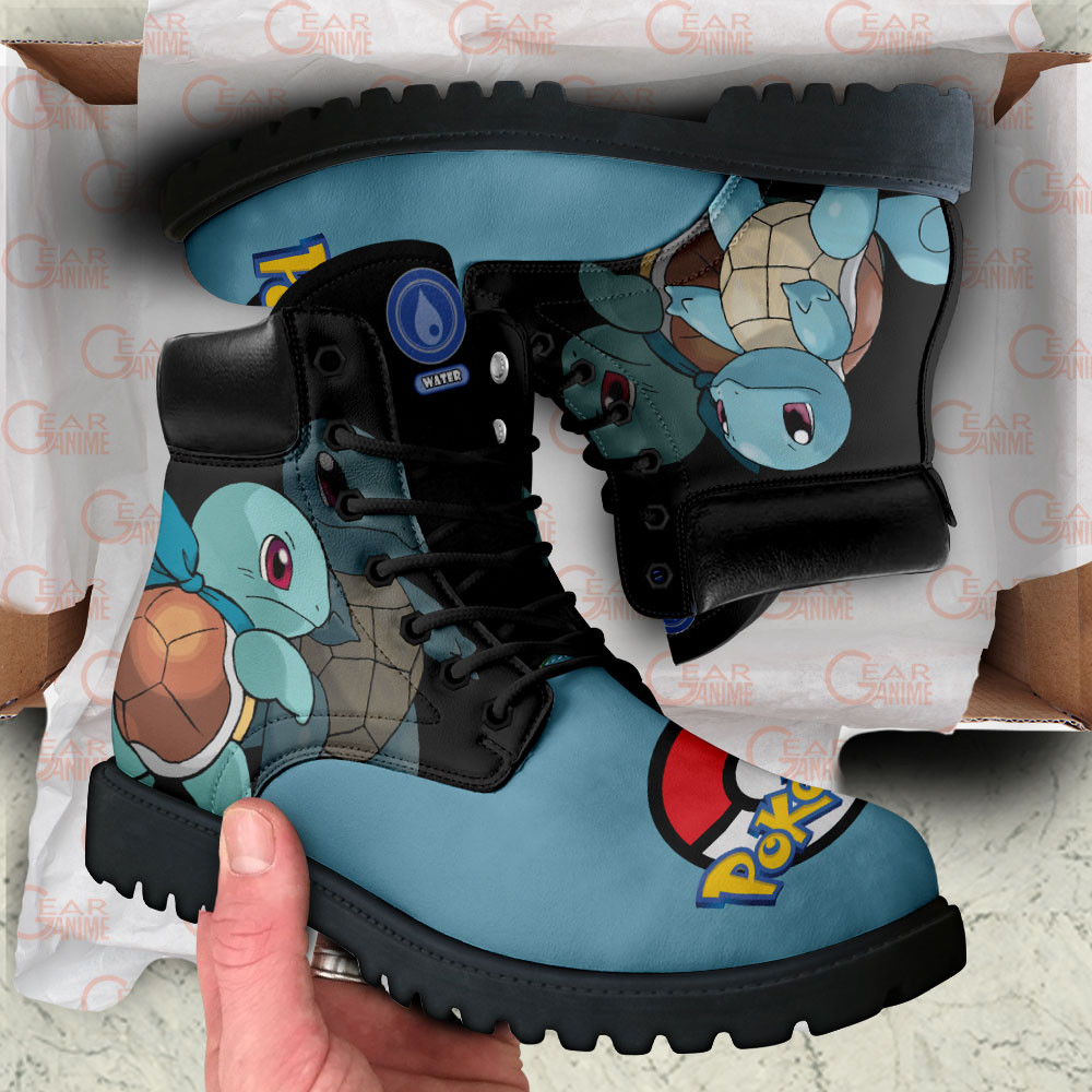 Pokemon Squirtle Boots Anime Custom Shoes
