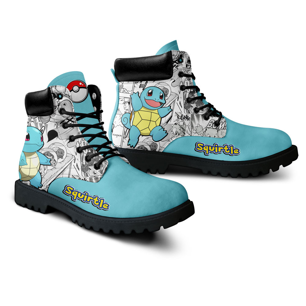Pokemon Squirtle Boots Manga Anime Custom Shoes
