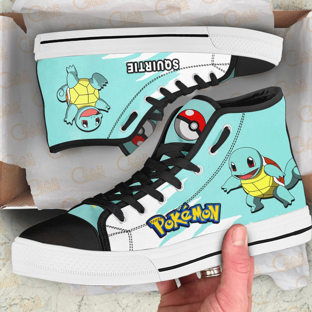 Pokemon Squirtle High Top Shoes Custom Anime Sneakers