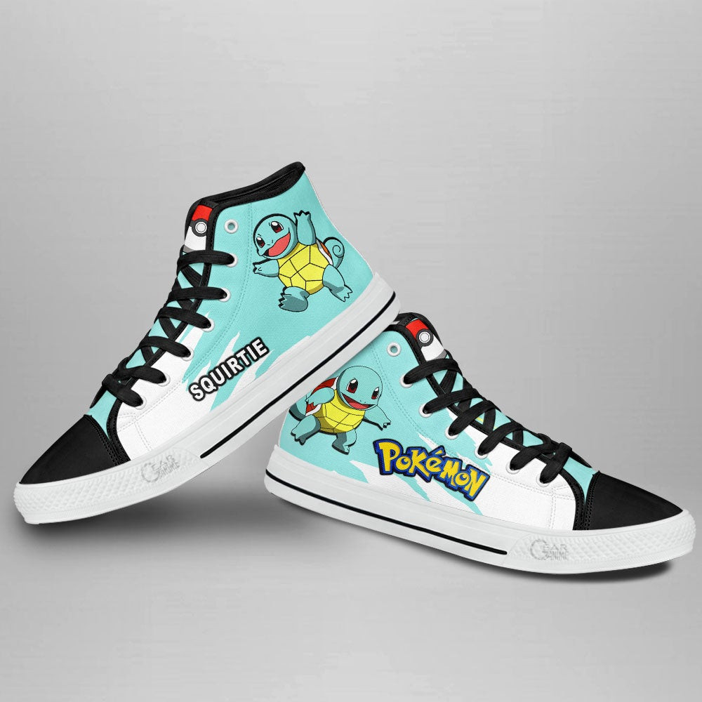 Pokemon Squirtle High Top Shoes Custom Anime Sneakers