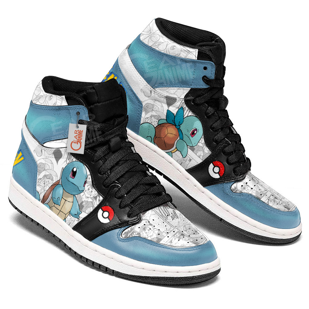 Pokemon Squirtle Manga Anime Shoes, Air Jordan Hightop