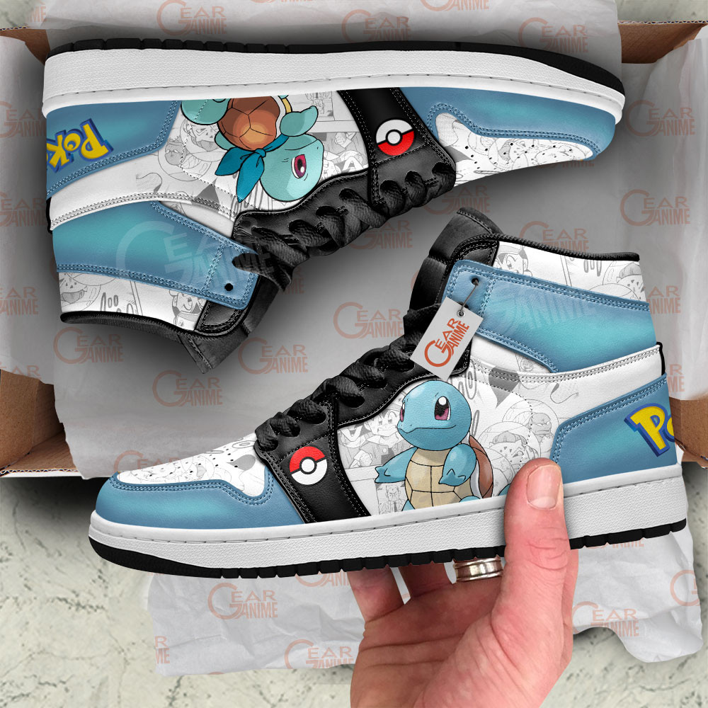 Pokemon Squirtle Manga Anime Shoes, Air Jordan Hightop