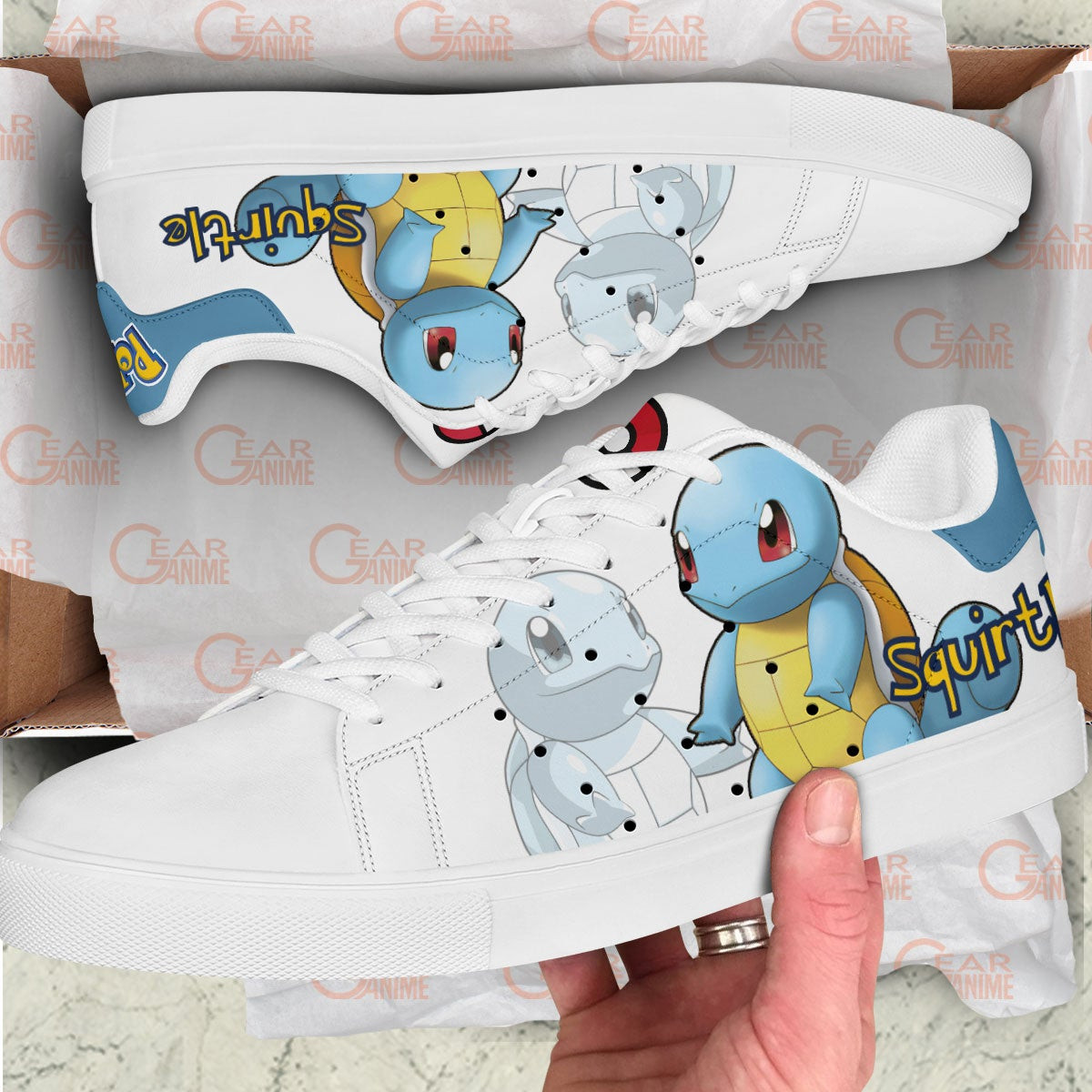 Pokemon Squirtle Skate Sneakers Custom Anime Shoes
