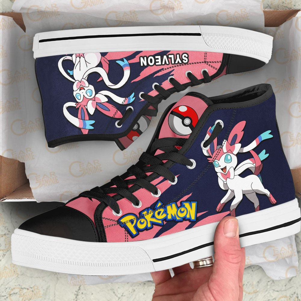 Pokemon Sylveon High Top Shoes Custom Anime Sneakers