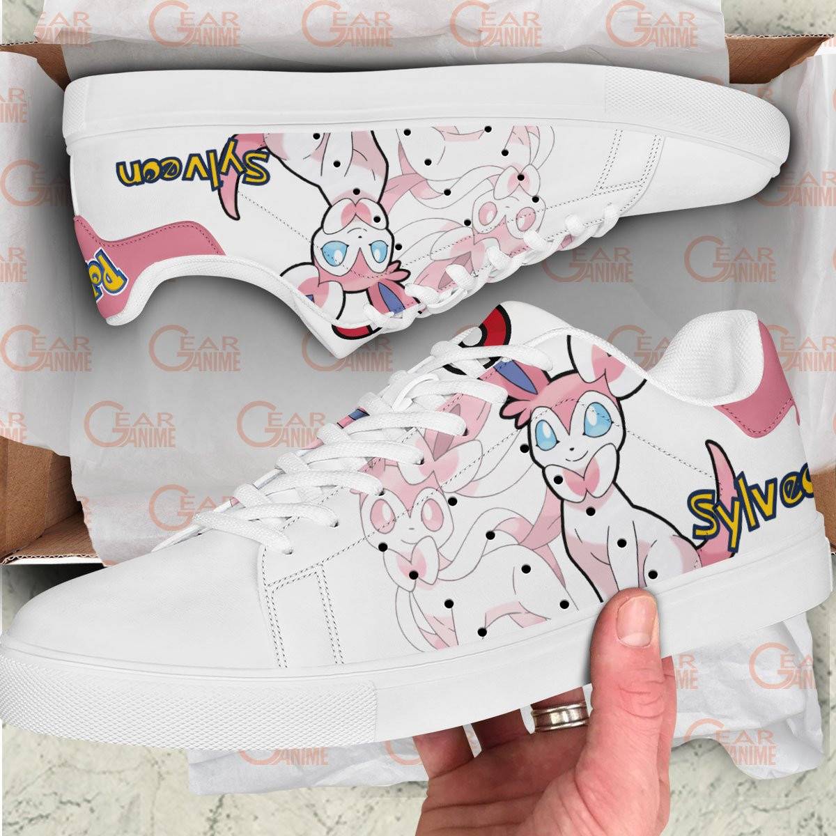 Pokemon Sylveon Skate Sneakers Custom Anime Shoes