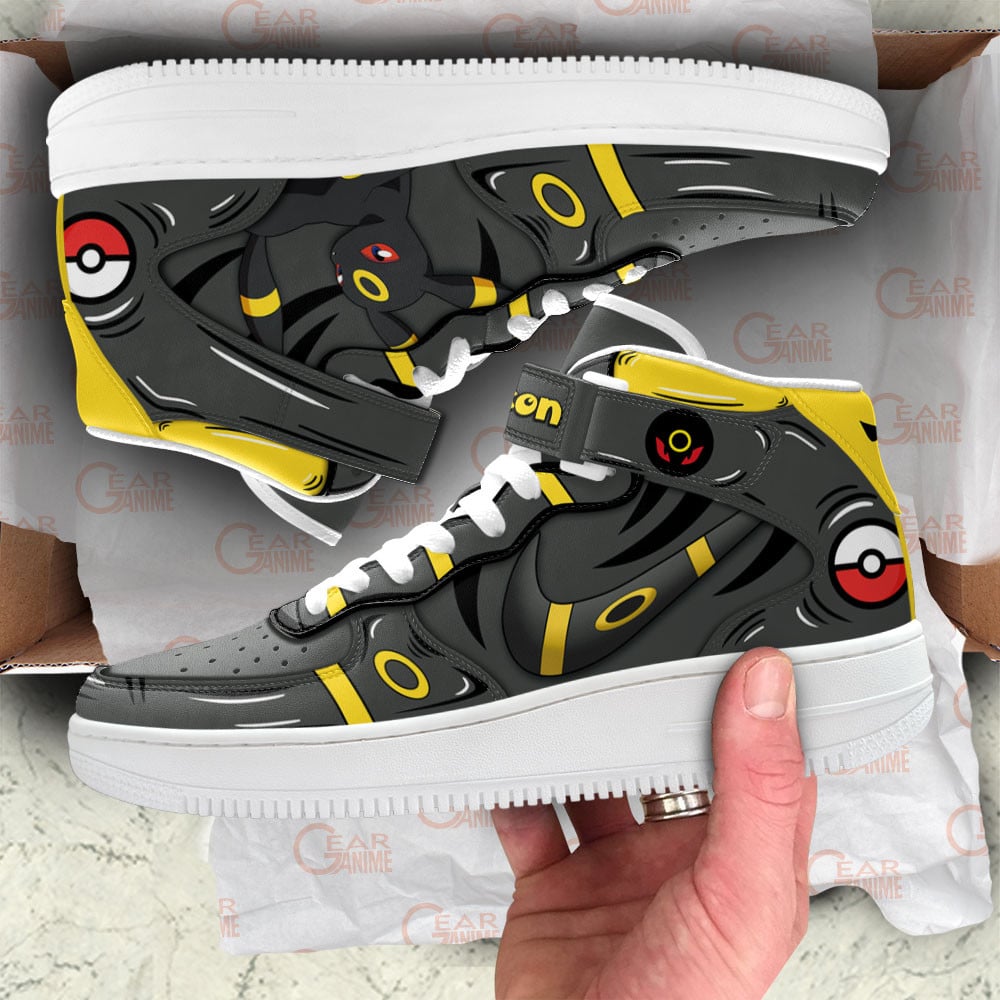 Pokemon Umbreon Air Mid Sneakers Custom For Fans