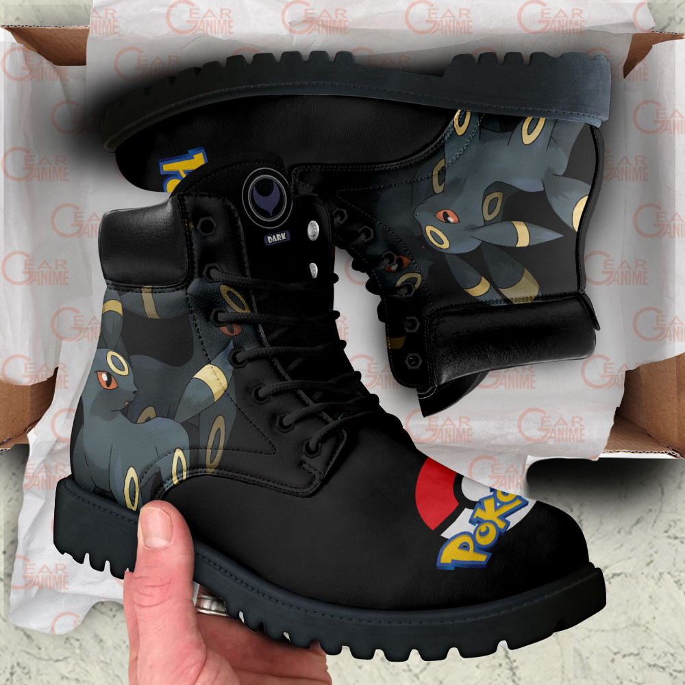 Pokemon Umbreon Boots Anime Custom Shoes