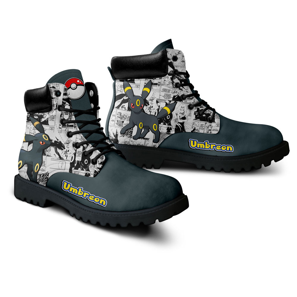 Pokemon Umbreon Boots Manga Anime Custom Shoes