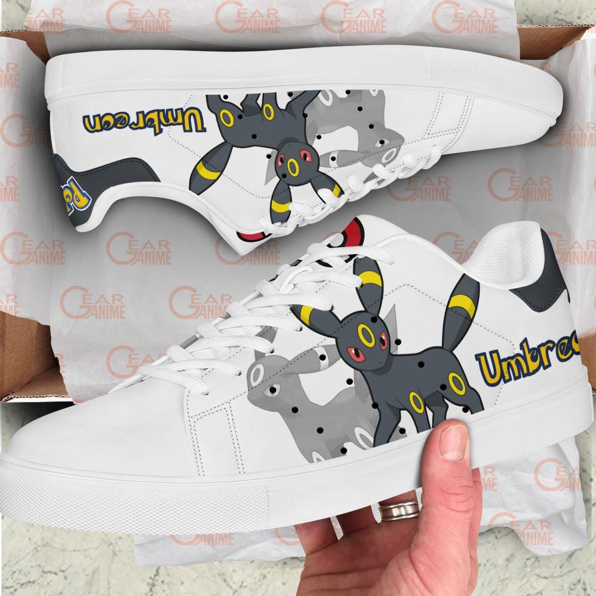 Pokemon Umbreon Skate Sneakers Custom Anime Shoes