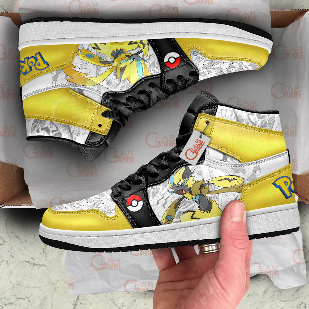 Pokemon Zeraora Manga Anime Shoes, Air Jordan Hightop