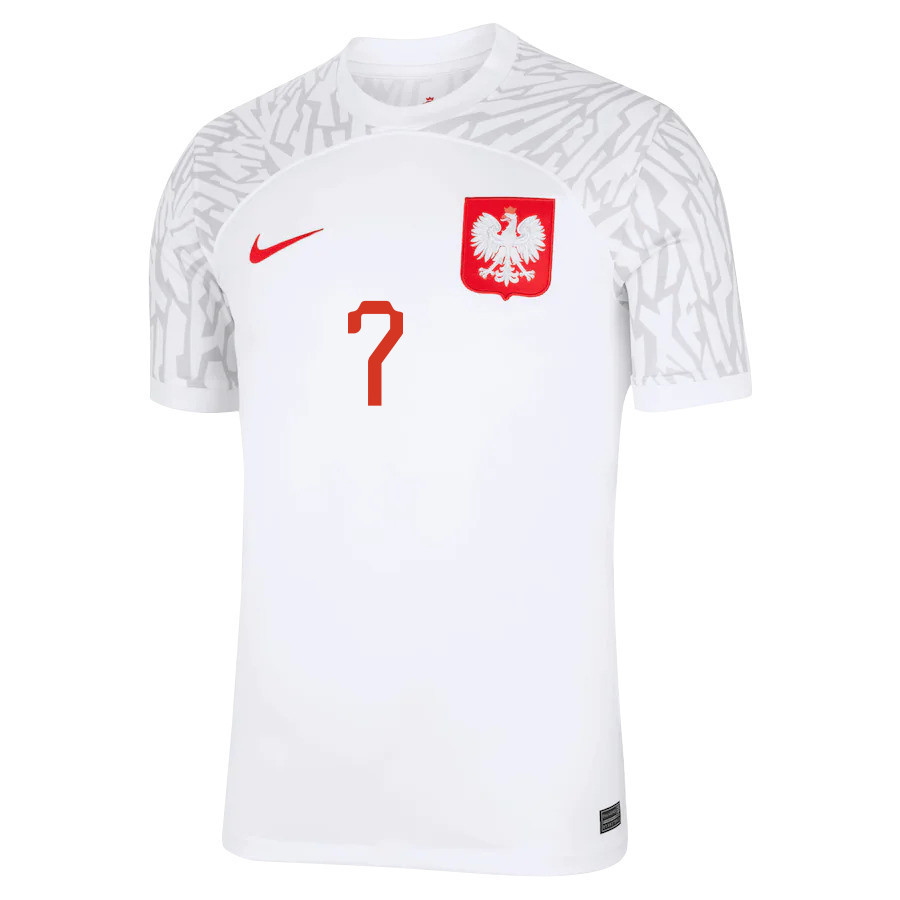 Poland National Team 2022-23 Qatar World Cup Arkadiusz Milik 7 Home Men Soccer Jersey – White