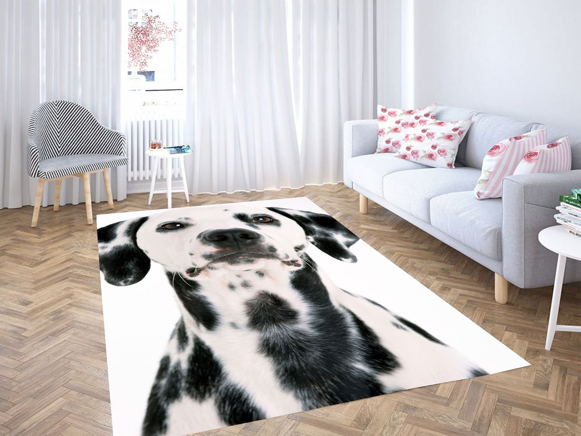 Polkadot Dog Carpet Rectangle Rug